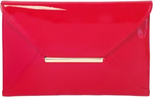 JNB Faux Patent Leather Envelope Candy Clutch Bag