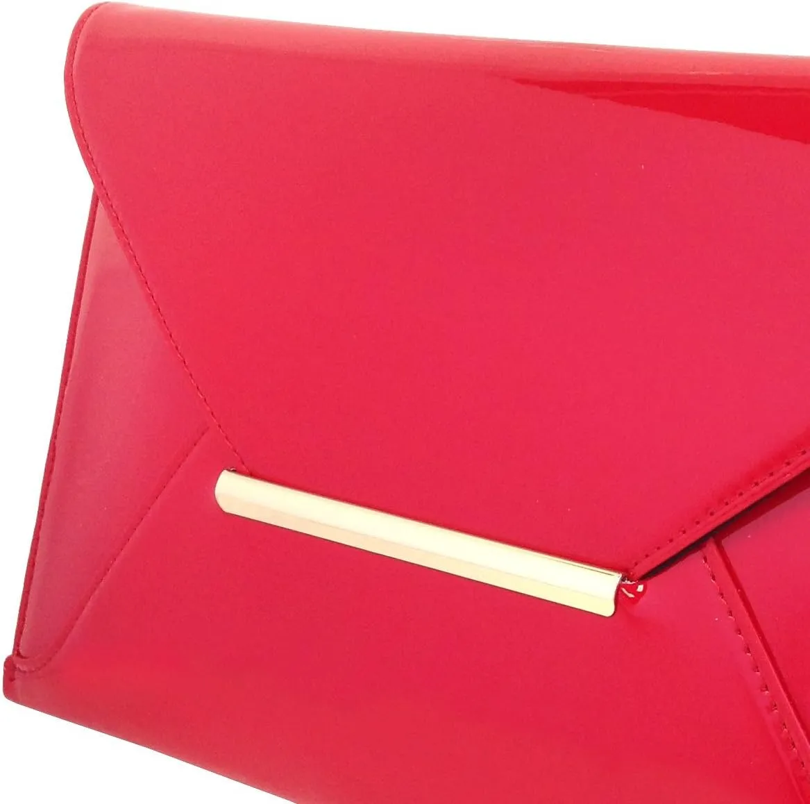 JNB Faux Patent Leather Envelope Candy Clutch Bag
