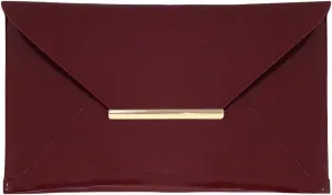 JNB Faux Patent Leather Envelope Candy Clutch Bag