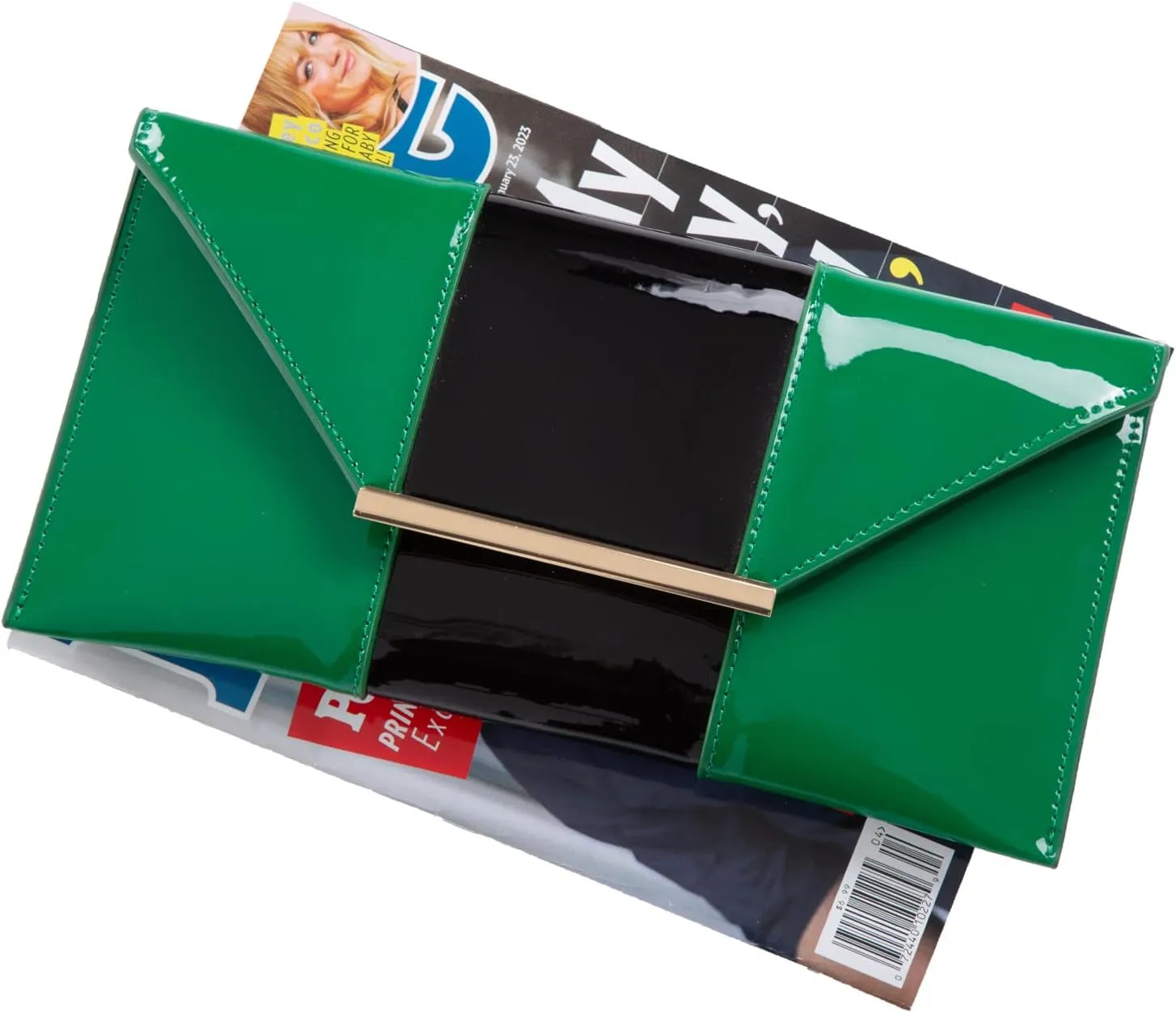 JNB Faux Patent Leather Envelope Candy Clutch