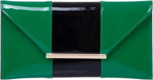 JNB Faux Patent Leather Envelope Candy Clutch