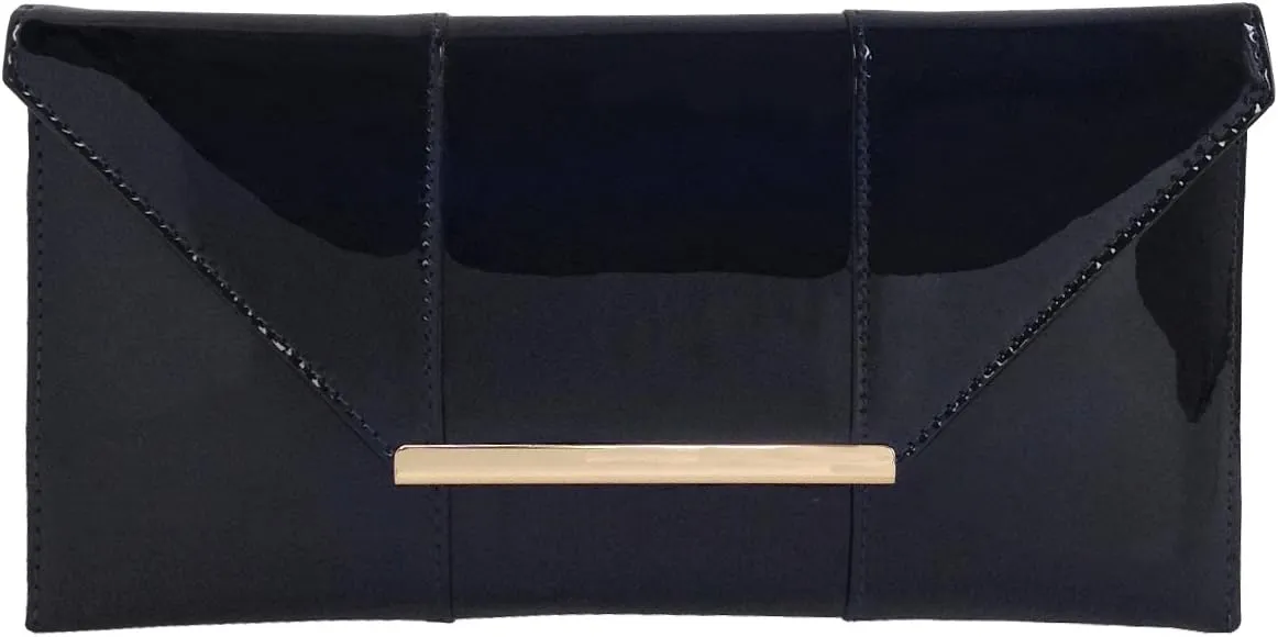 JNB Faux Patent Leather Envelope Candy Clutch