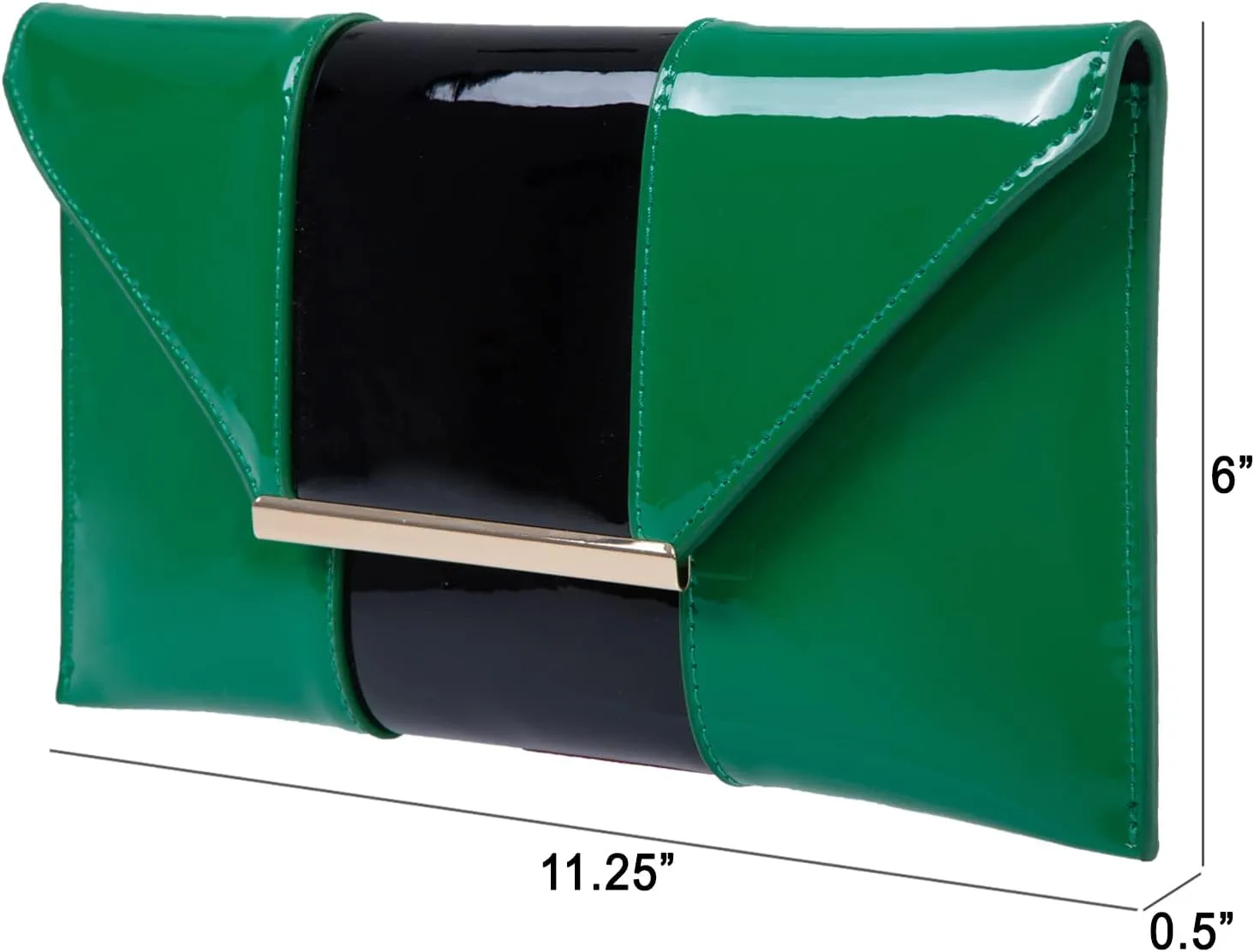 JNB Faux Patent Leather Envelope Candy Clutch