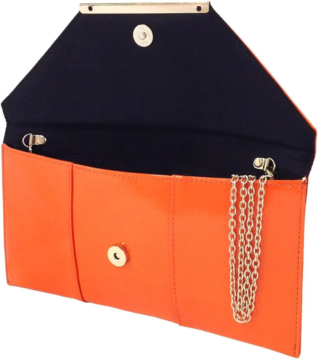 JNB Faux Patent Leather Envelope Candy Clutch