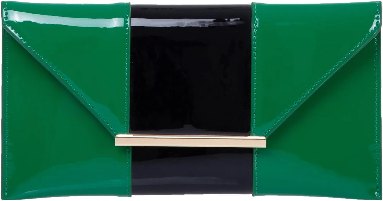 JNB Faux Patent Leather Envelope Candy Clutch