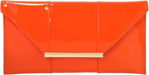 JNB Faux Patent Leather Envelope Candy Clutch