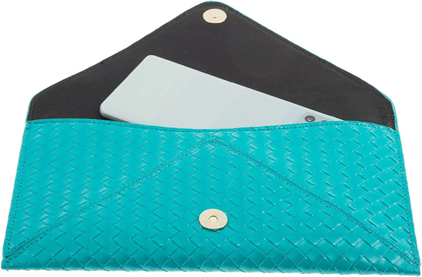 JNB Faux Patent Leather Glossy Envelope Clutch