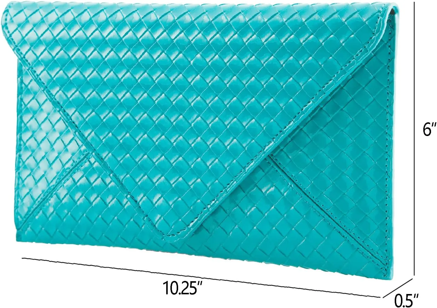 JNB Faux Patent Leather Glossy Envelope Clutch