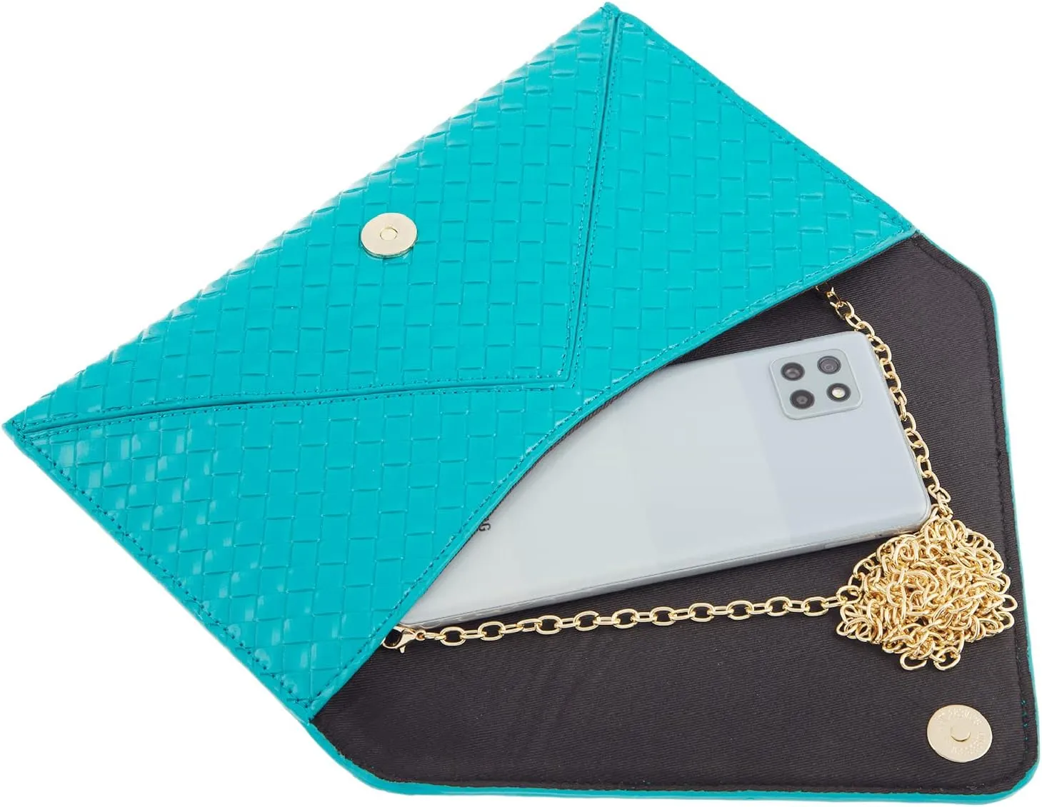 JNB Faux Patent Leather Glossy Envelope Clutch