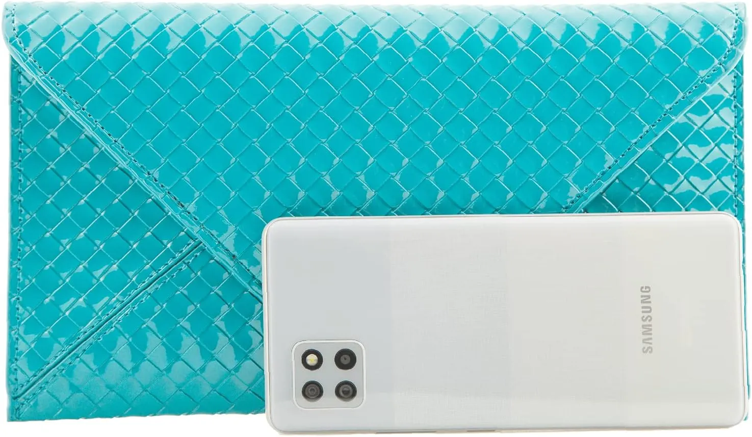 JNB Faux Patent Leather Glossy Envelope Clutch