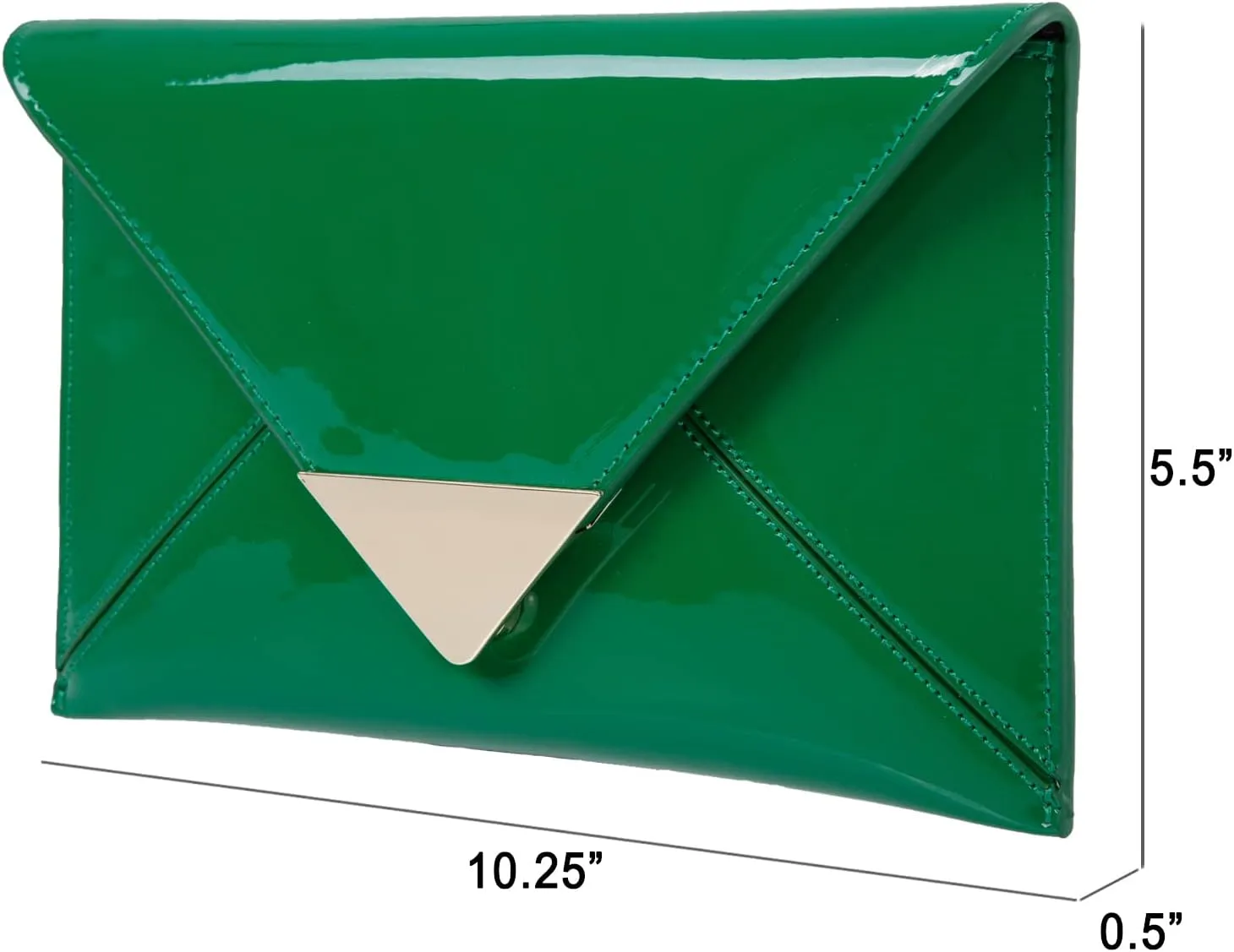 JNB Faux Patent Leather Glossy Envelope Clutch