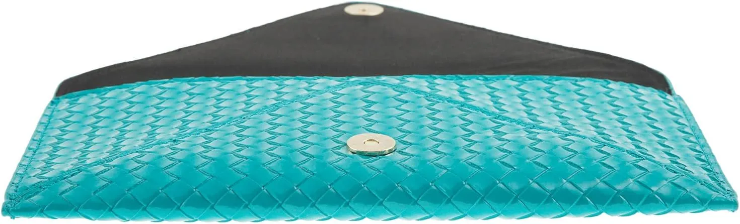 JNB Faux Patent Leather Glossy Envelope Clutch