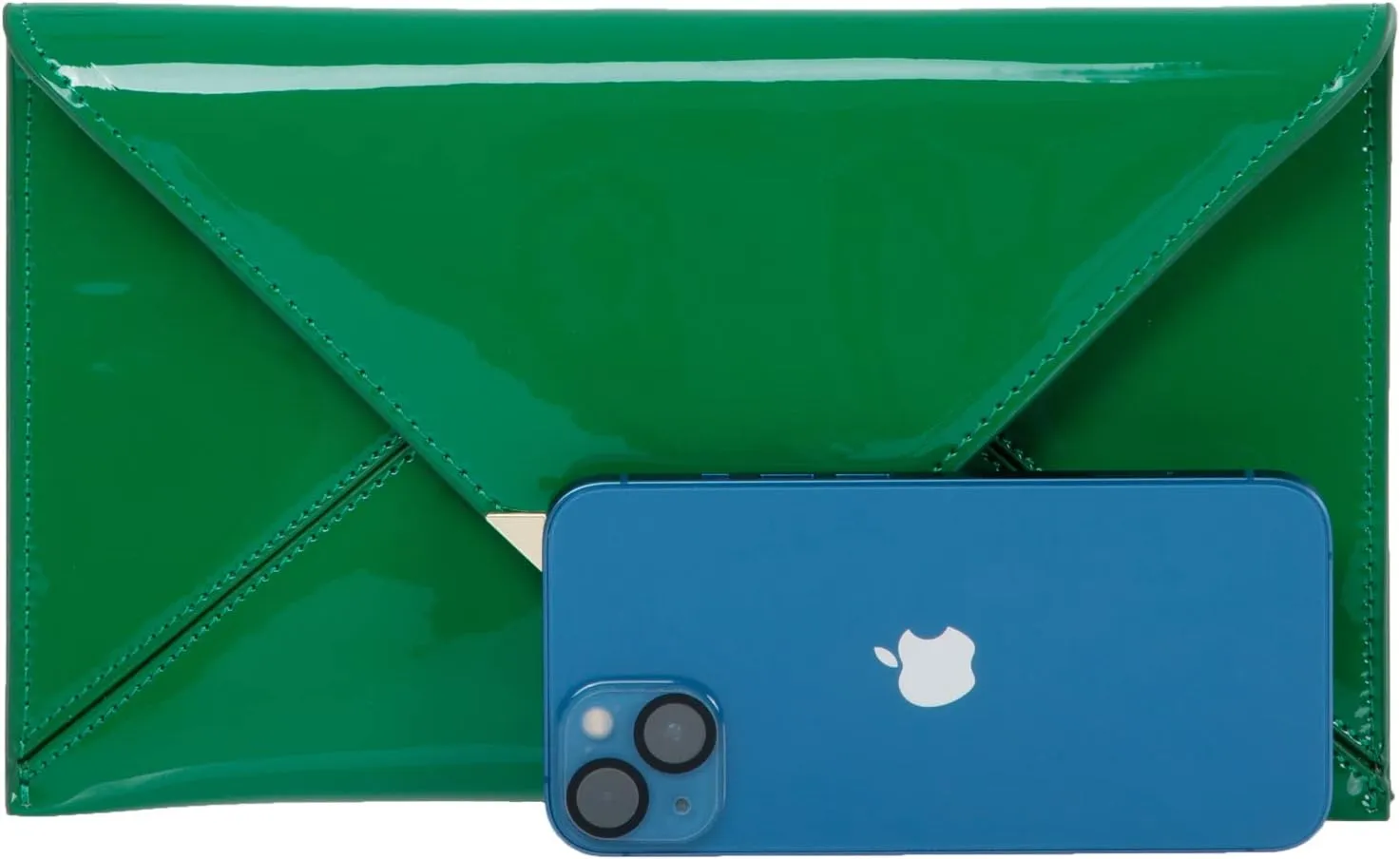 JNB Faux Patent Leather Glossy Envelope Clutch