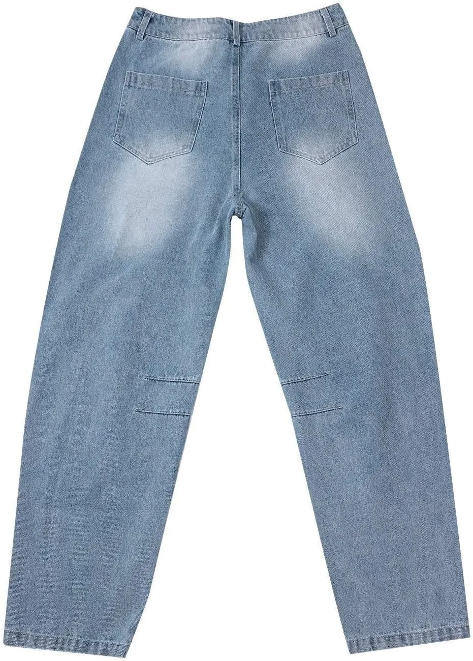 JOFOW Oprah Pants Tummy Control Sailor Wide Leg Trouser oprah's Favorite Jeans Wide Leg Cropped Jeans for Women