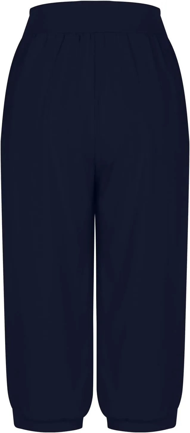 Jogger Capris for Women High Waisted Capri Pants Tummy Control Yoga Capris with Pockets Comfy Cropped Pants Trousers