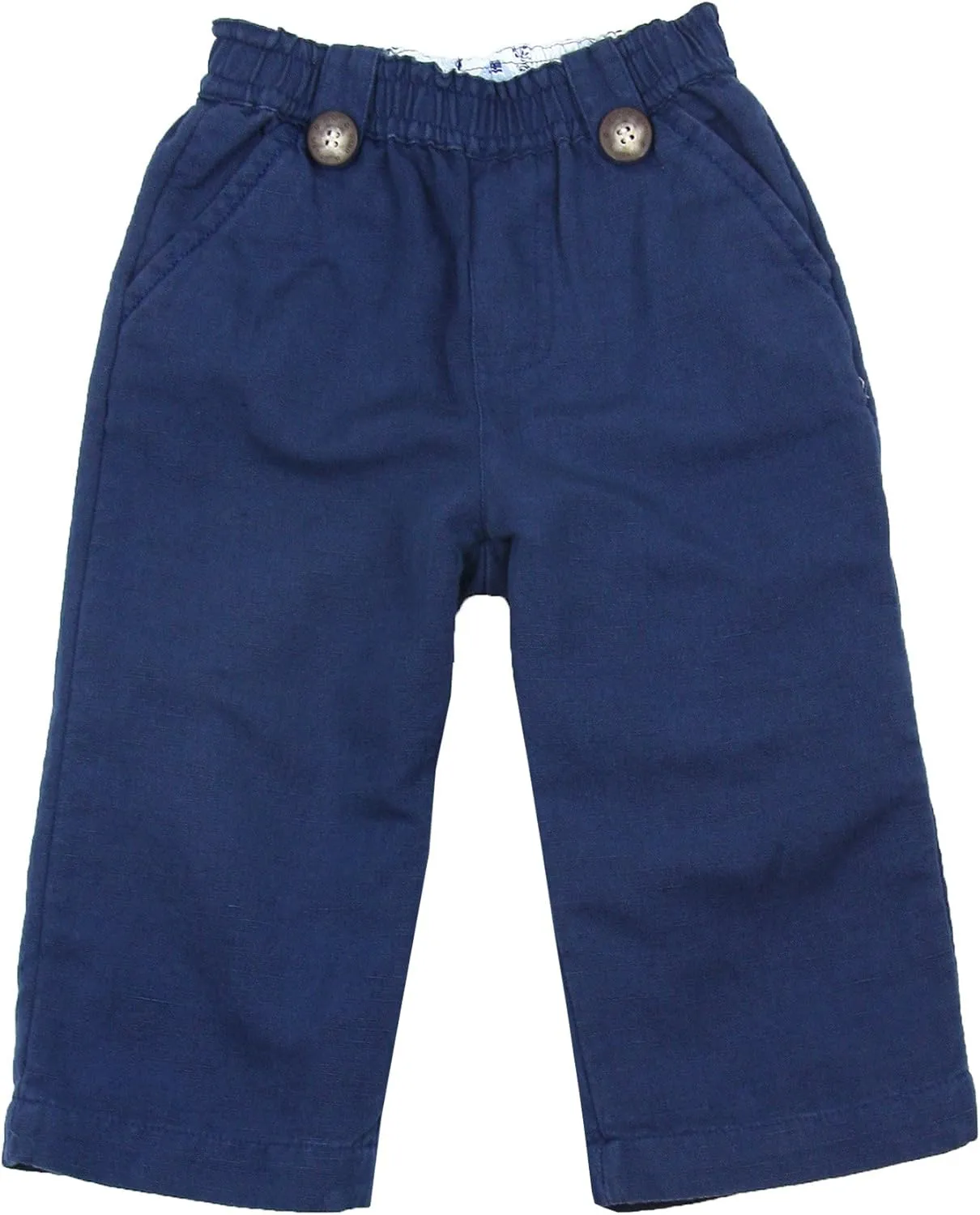 JoJo Maman Bebe Little Boys' Linen Pants Navy