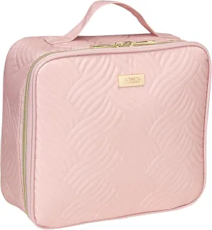 Jones New York Women's Cosmetic Bag - Makeup and Toiletries Travel Organizer, Compartments, Blush Quilted