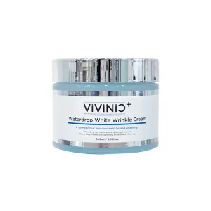 JooNoo Cosmetic Vivinic Waterdrop White Wrinkle Cream(3.38 fl.oz.) - Hydrating, Soothing, Moisturizing, Wrinkle Care Improvement, Hypoallergenic, Sensitive & Troubled Skin, No Sticky
