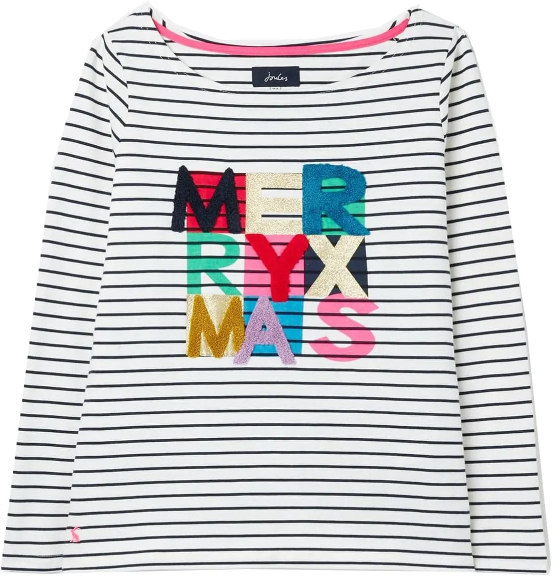 Joules Girl's Harbour Luxe Xmas Long Sleeve Shirt Top