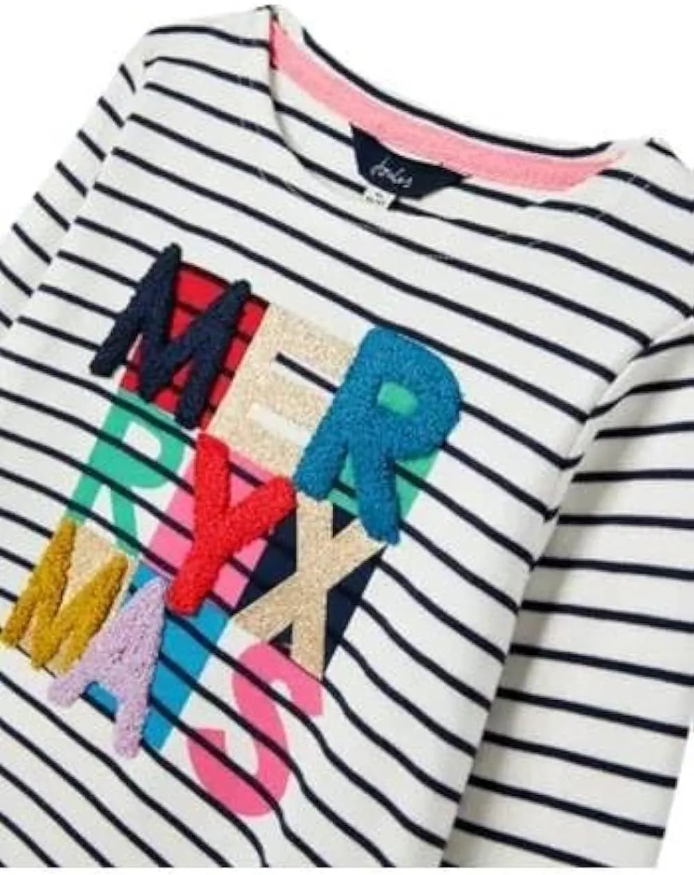 Joules Girl's Harbour Luxe Xmas Long Sleeve Shirt Top