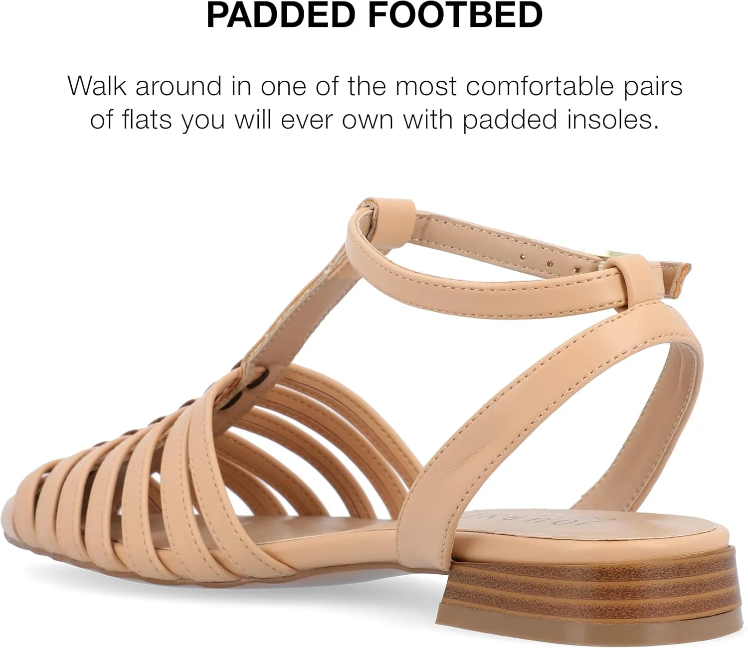 Journee Collection Womens Alivia Caged Faux Leather Slingback Sandals