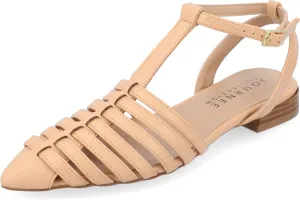 Journee Collection Womens Alivia Caged Faux Leather Slingback Sandals
