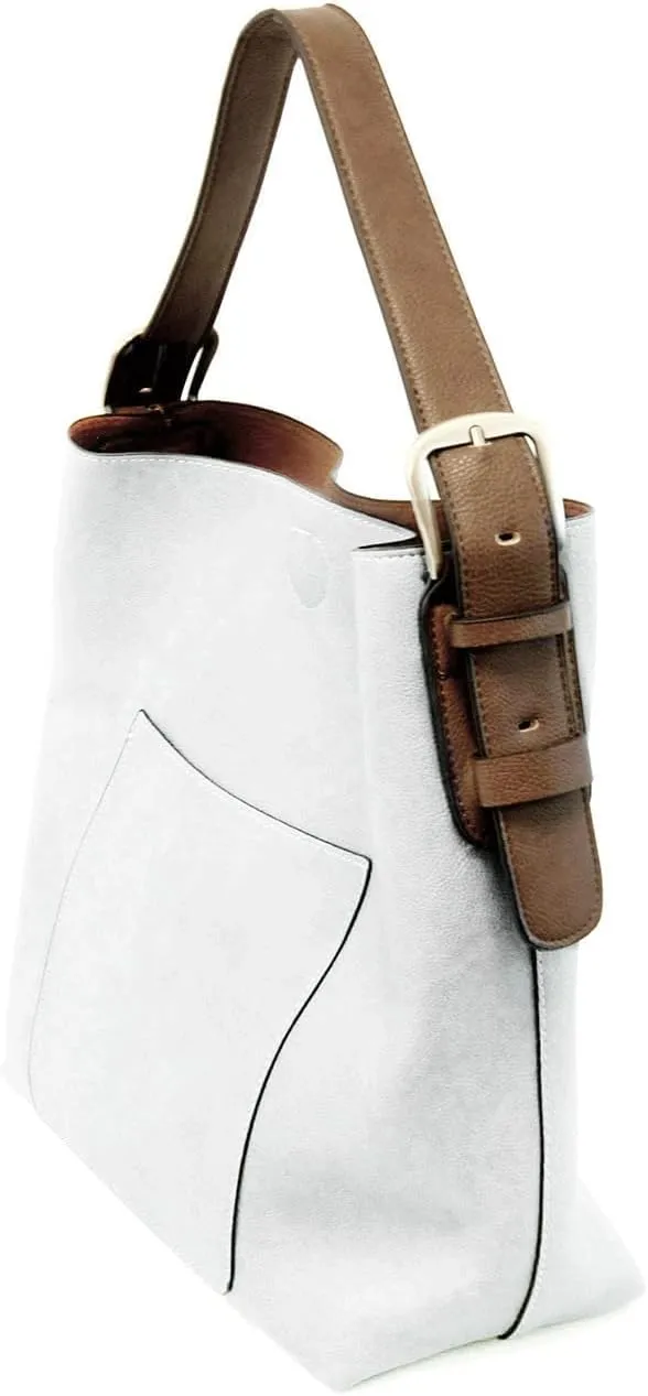 Joy Susan Womens Faux Leather: Hobo 2-in-1 Handbag