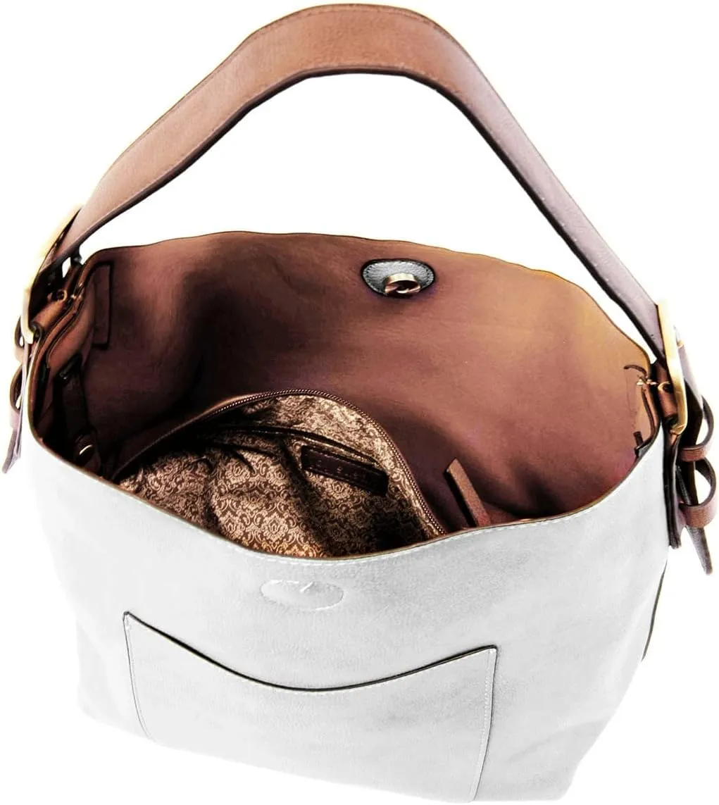 Joy Susan Womens Faux Leather: Hobo 2-in-1 Handbag
