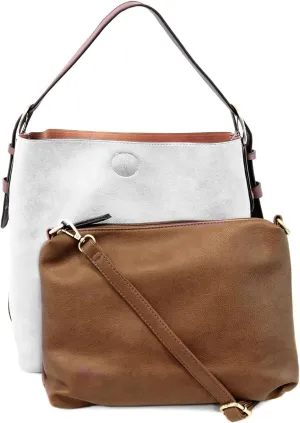 Joy Susan Womens Faux Leather: Hobo 2-in-1 Handbag