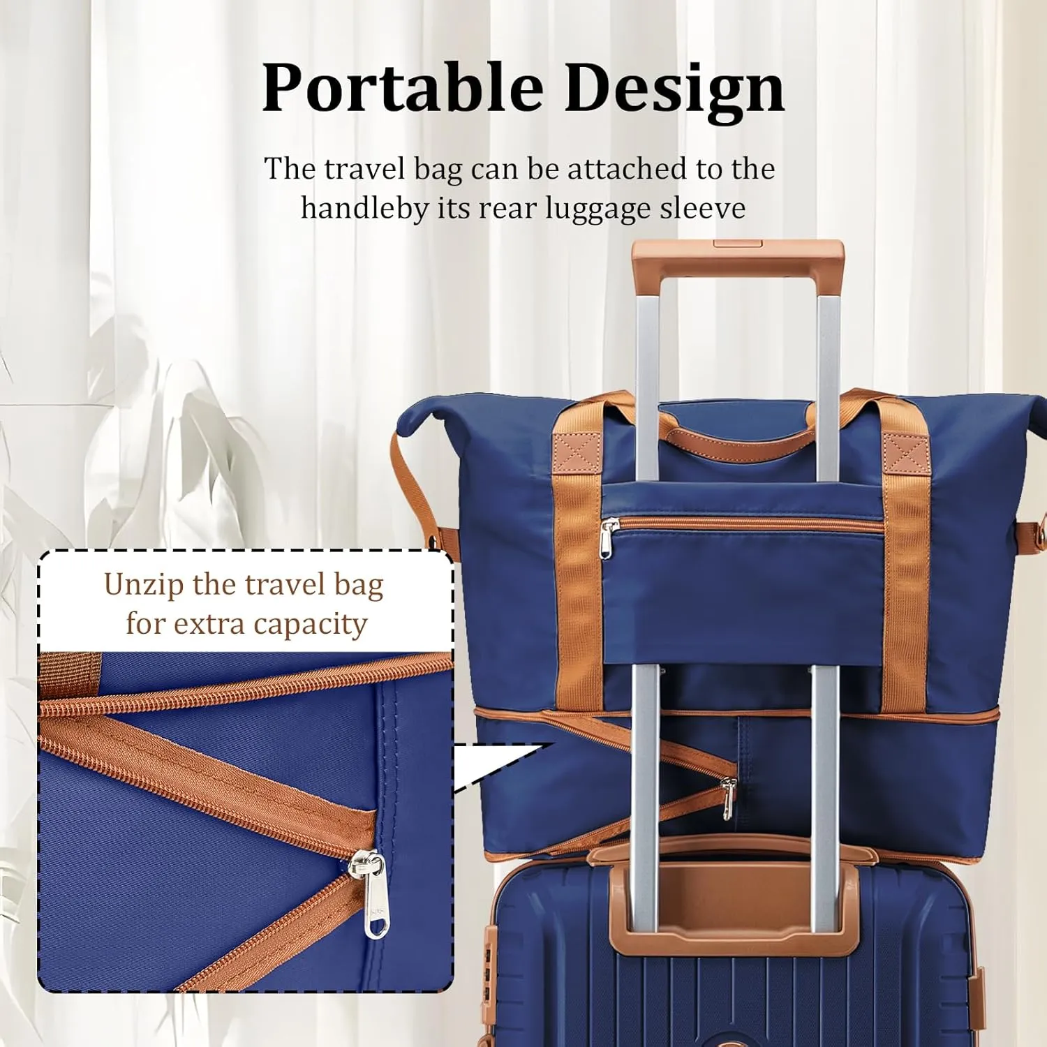Joyway Luggage Sets 6 Piece PP Hardside Carry on Suitcase with Spinner Wheels and TSA Lock for Travel, Blue