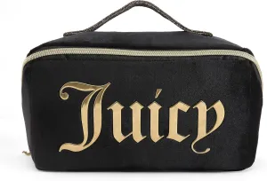 Juicy Couture Black Terry Velour Diagonal Loaf Bag