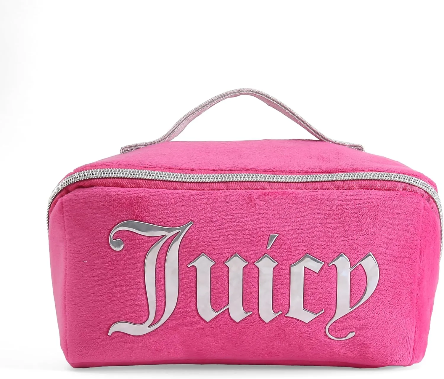 Juicy Couture Fushia Terry Velour Diagonal Loaf Bag
