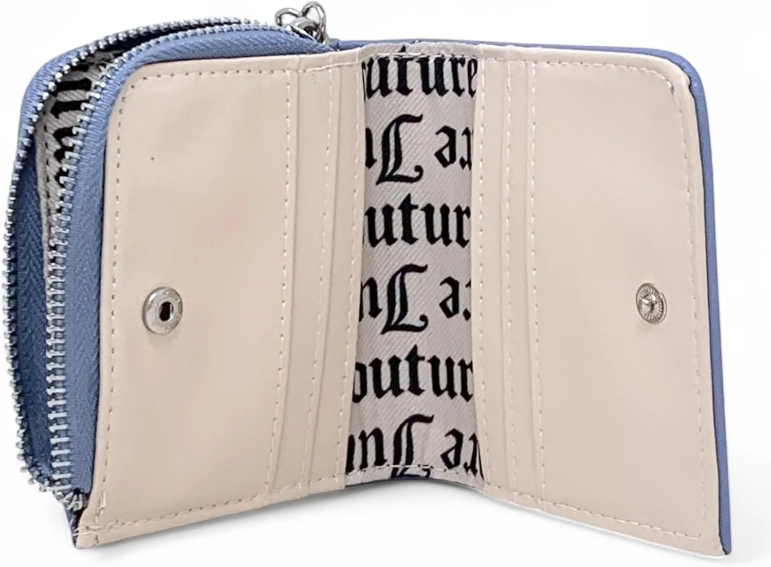 Juicy Couture Women's L Zip Card Case Wallet (Lovely Day Slate Blue)