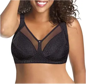 Just My Size Womens Wireless Bra, Comfort Shaping Full Figure Wire-Free Bra