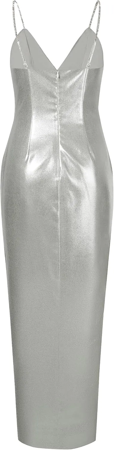 JW PEI Women's Ayliua Sweetheart-Neckline Rhinestones Embellished Long Dress