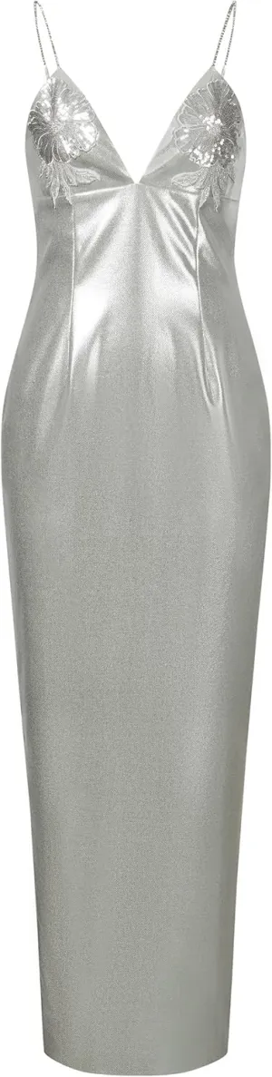 JW PEI Women's Ayliua Sweetheart-Neckline Rhinestones Embellished Long Dress