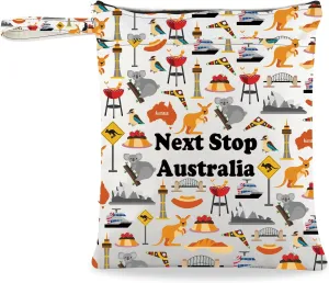 JXGZSO Australia Trip Gift Next Stop Australia Cosmetic Bag Traveler Gift Australia Vacation Makeup Bag Australia Culture Gift