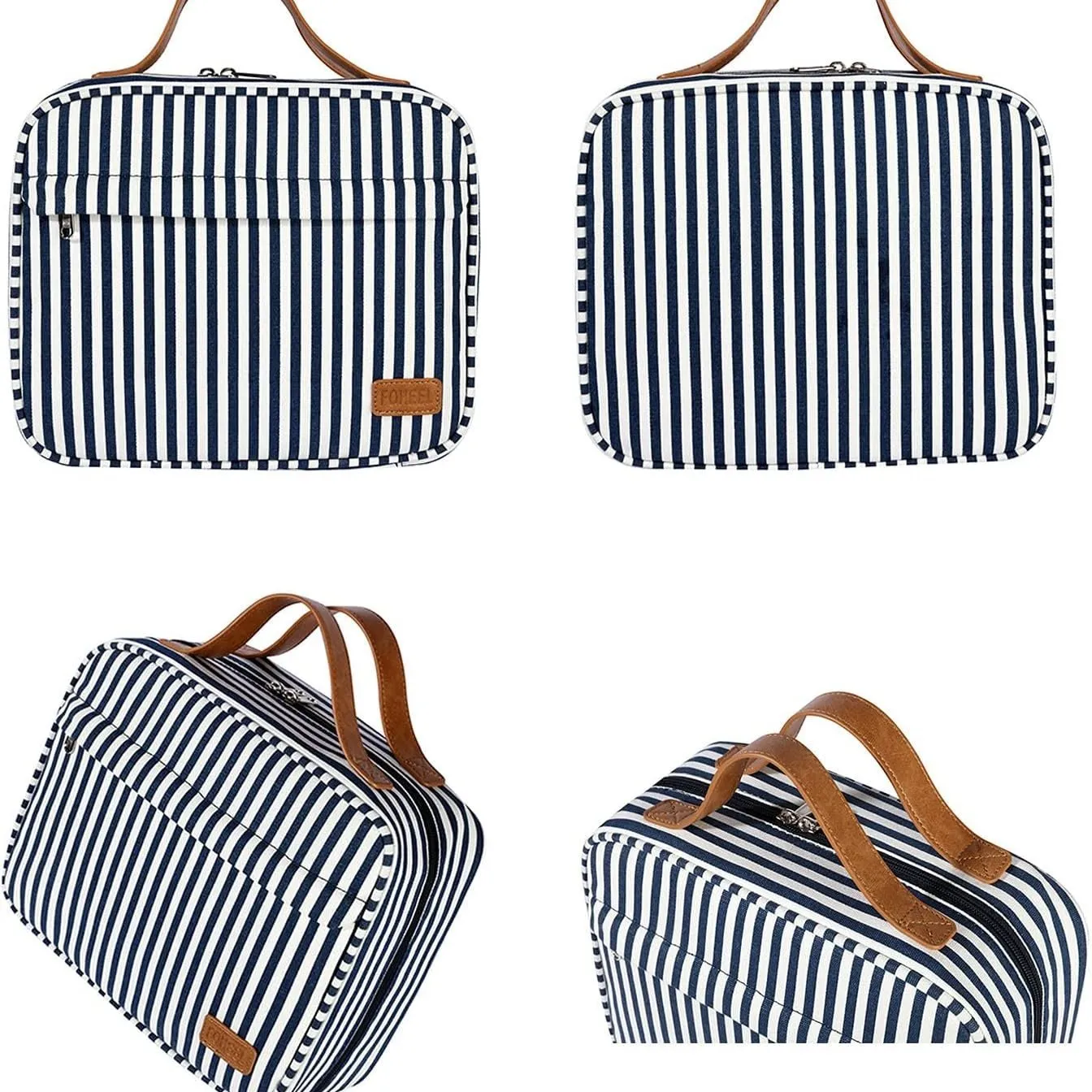 Kamari | Stylish striped travel-friendly cosmetic bags