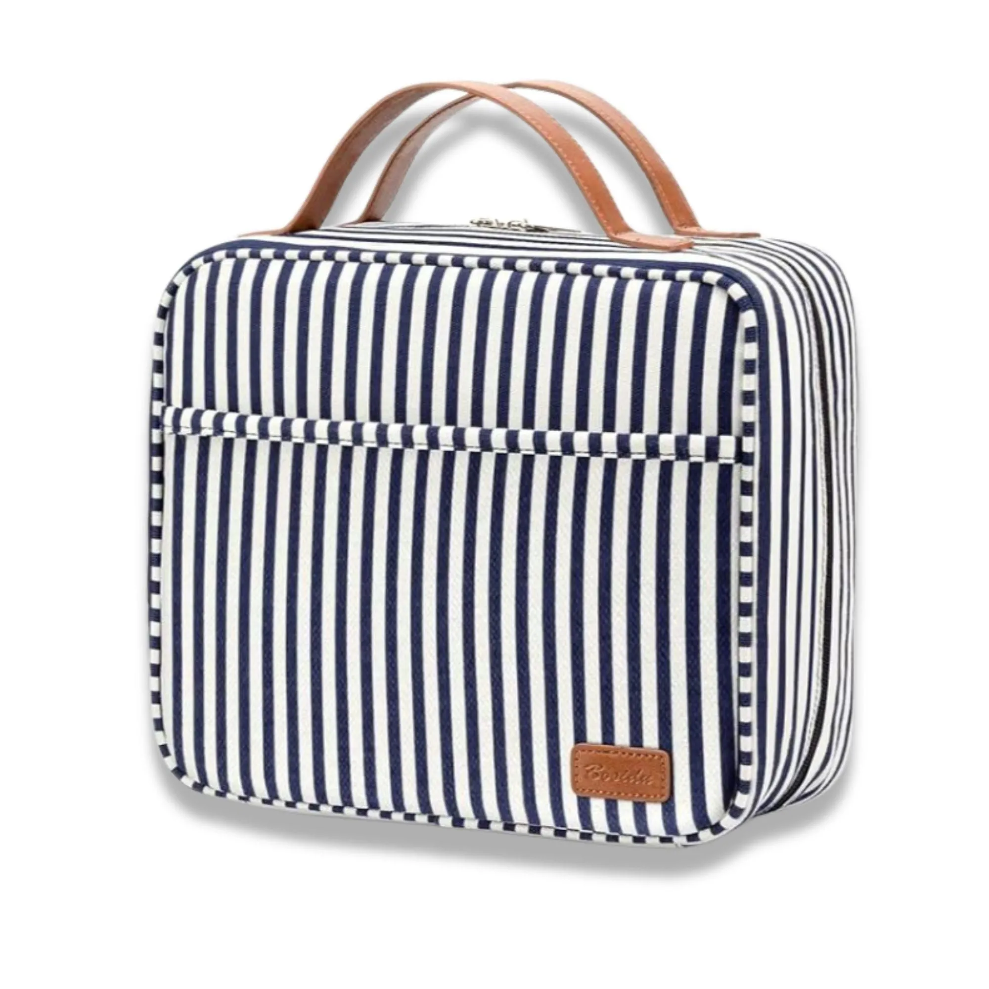 Kamari | Stylish striped travel-friendly cosmetic bags