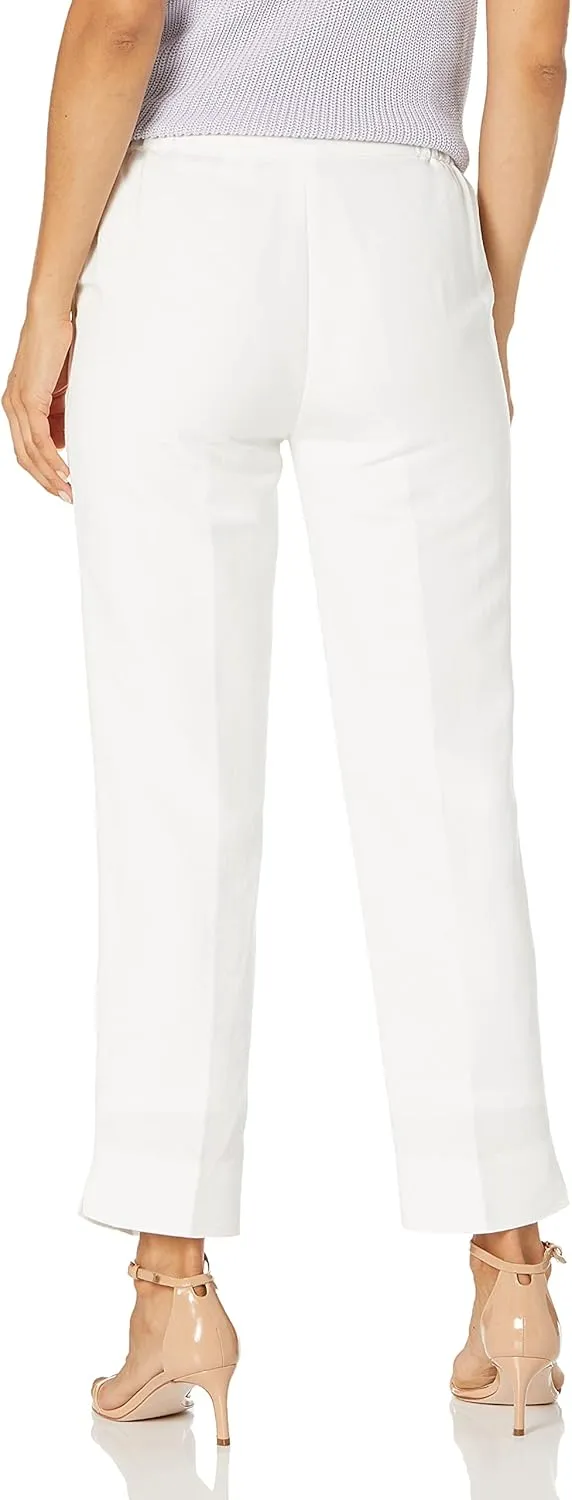 Kasper Women's Side Elastic Linen Pant
