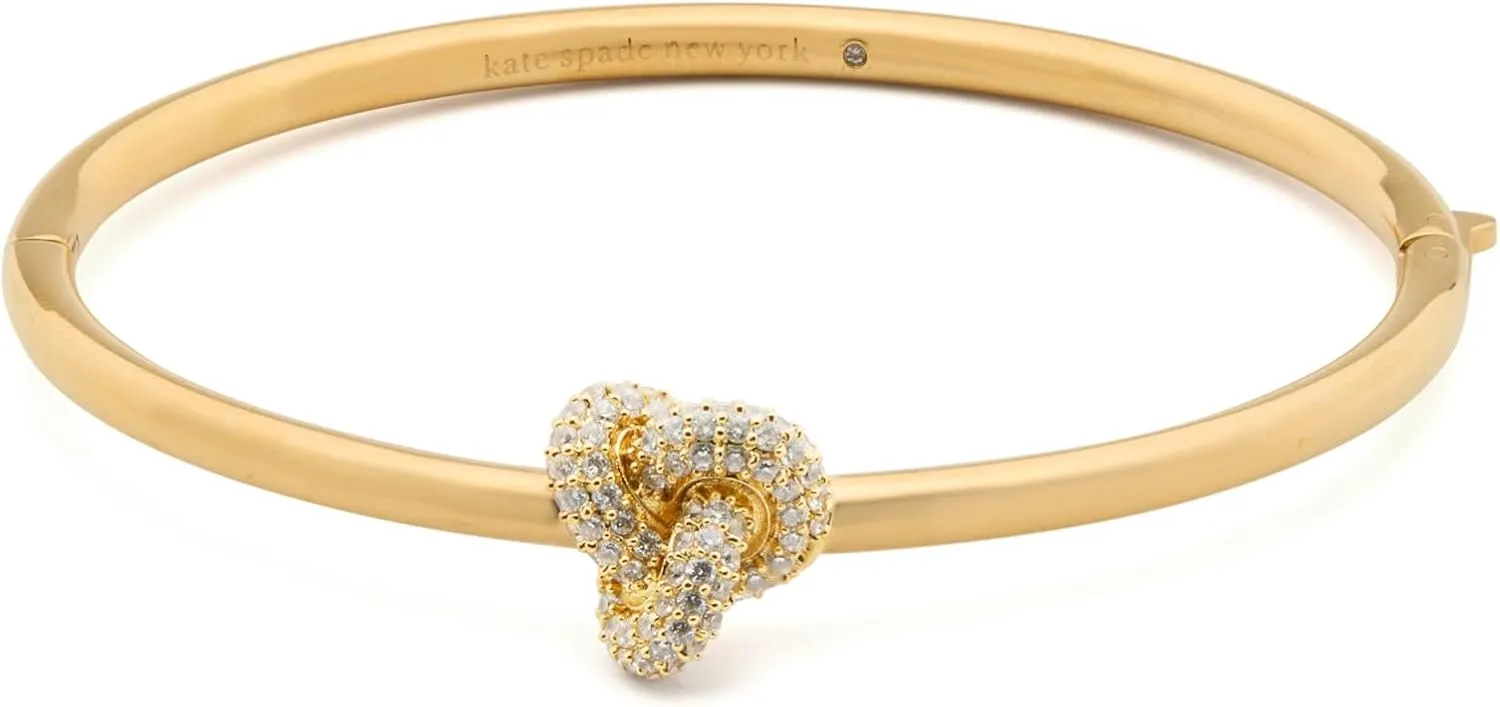 kate spade new york Double Knot Pave Hinged Bangle