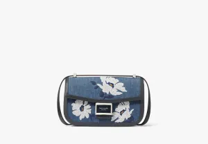 Katy Embellished Denim Medium Convertible Shoulder Bag