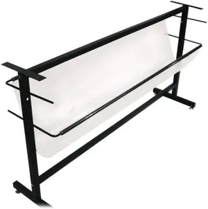 Keencut 62810 Stand & Waste Catcher For use with Rotatrim 60300 Technical 36" Rotary Trimmer and DigiTech  60301 Heavy-duty Trimmer; 34"H Black Finished Stand with an Integrated, Grey Waste Catcher