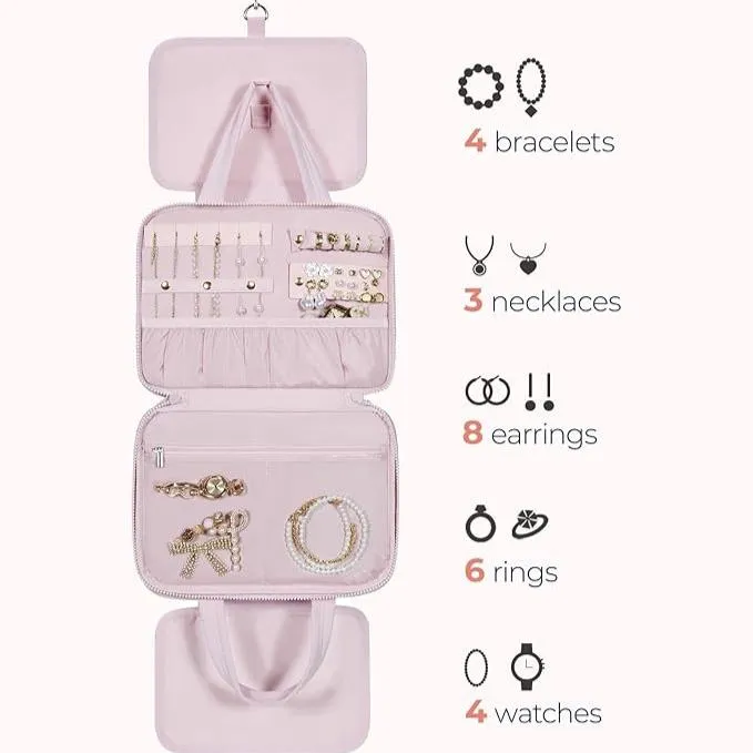 Kenia | Travel cosmetic bag with makeup and toiletry items as well as jewelry organizer