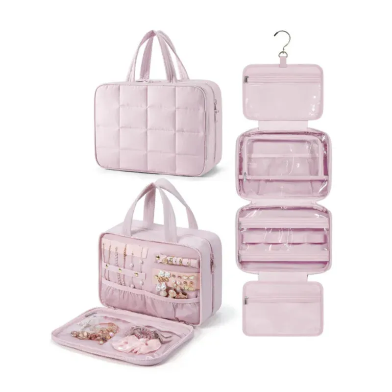 Kenia | Travel cosmetic bag with makeup and toiletry items as well as jewelry organizer