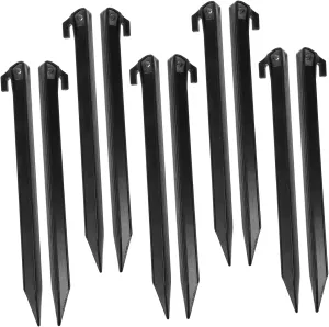 KESYOO 10Pcs Heavy Duty Tent Stakes for Tarp Canopy Reusable Plastic Ground Pegs Outdoor Camping Accessories for Secure Tent Fixing and Stability