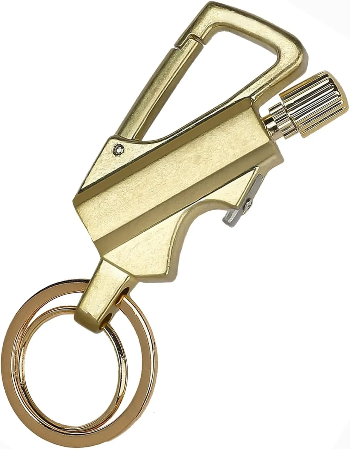 Keychain Lighter Waterproof Match Outdoor Camping Permanent Lighter Matchstick with Keychain and Bottle Opener(1pack-Gold)