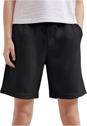 Kids Boy Athletic Shorts Elastic Waist Stretch Active Jogger Shorts Basic Solid Color Sweatpants Casual Outdoor Short