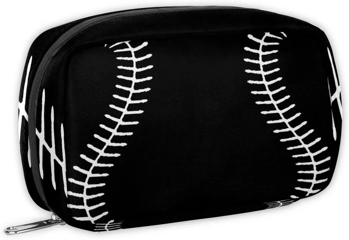 Kids Toiletry Bag for Boys, Cute Small Black Baseball Wash Bag for Little Young Boys Waterproof Cosmetic Weekender Bag Toddler Traveling Toiletries