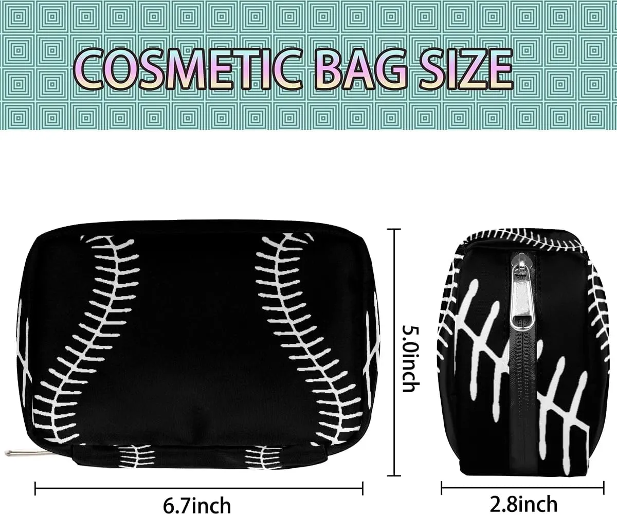 Kids Toiletry Bag for Boys, Cute Small Black Baseball Wash Bag for Little Young Boys Waterproof Cosmetic Weekender Bag Toddler Traveling Toiletries